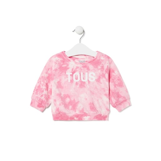 Dessuadora tie-dye Casual rosa