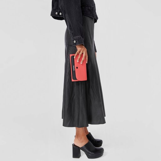 コーラルカラーレザー製ウォレット TOUS EMPIRE