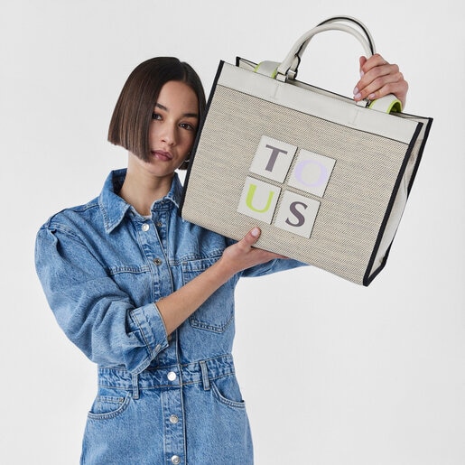 Large beige TOUS Yummy Shopping bag