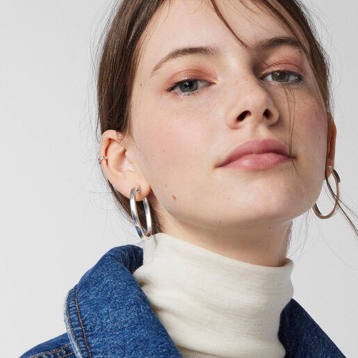 Pack of Silver Straight Earcuffs