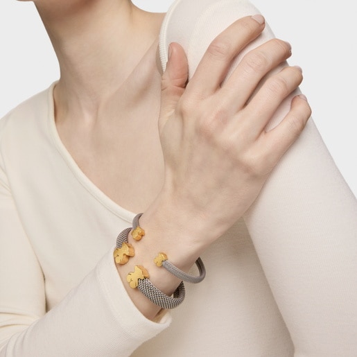 Mesh Gold Bangle