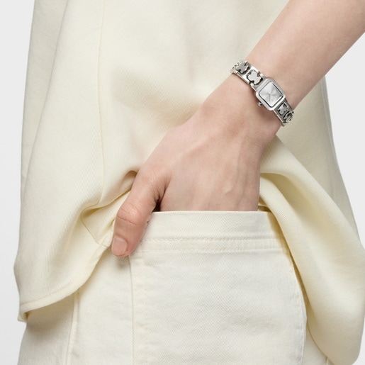 ساعة تناظرية ذات سوار من الصُلب من تشكيلة Icon Time