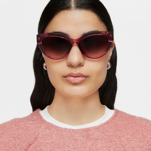 Burgundy-colored Sunglasses TOUS Butterfly