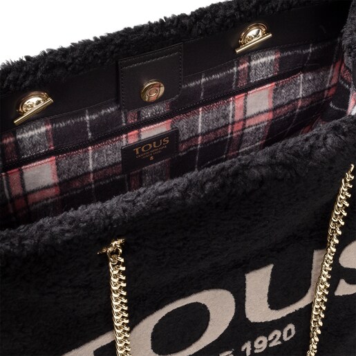 Черная сумка-шоппер Amaya Warm большого размера