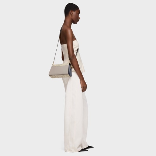 Medium taupe-colored Crossbody bag Kaos Icon