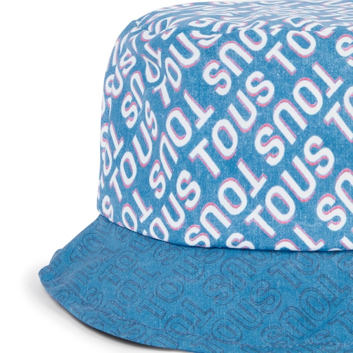 Boys sun hat in Logo blue