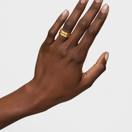 Ring with 18kt gold plating over silver TOUS Sweet 40s