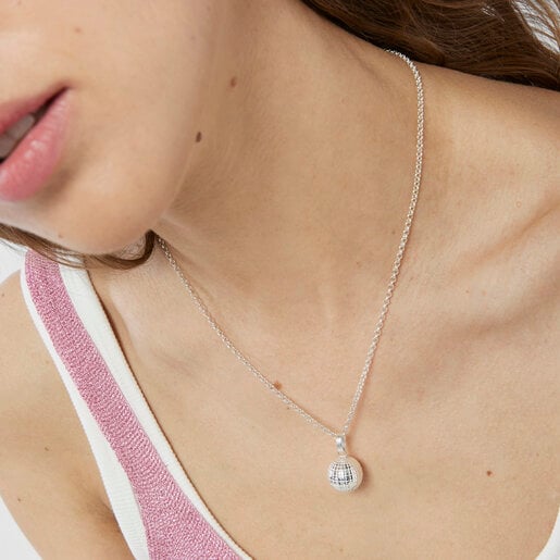 תליון כדור דובון TOUS Beach Disco בקוטר 15 מ"מ מכסף