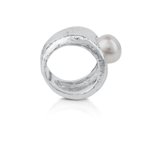 Silver Duna Ring with Pearl