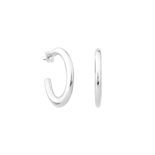 Silver Warm Hoop earrings