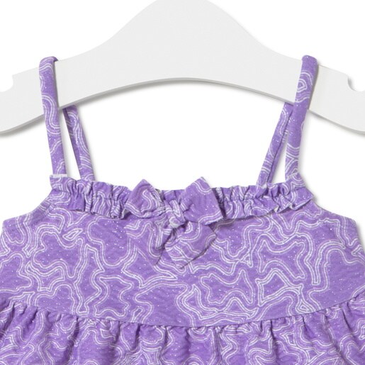 Girls spaghetti strap dress in MKaos lilac
