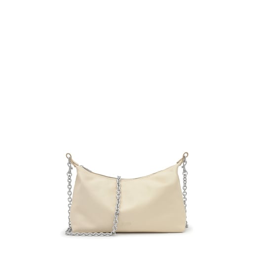 תיק צד מיני TOUS Hold בצבע בז'