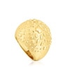 Bague bombée en argent plaquée or 18 ct Dybe
