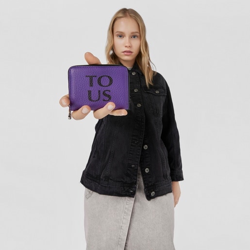 Monedero de piel lila TOUS Balloon