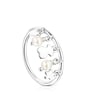 Silver and Pearls TOUS Cool Joy Ring with Bear, Heart and Star motifs