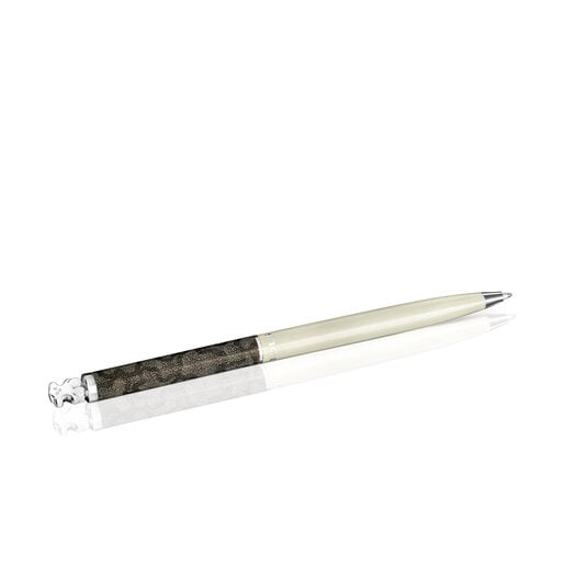 Béžově lakované ocelové kuličkové pero TOUS Kaos
