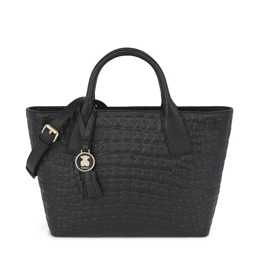 Bolso TOUS piel negro modelo SHERTON serie NIKA referencia:495900115