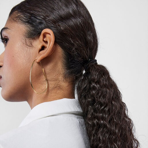 Silver vermeil TOUS Hav Hoop earrings