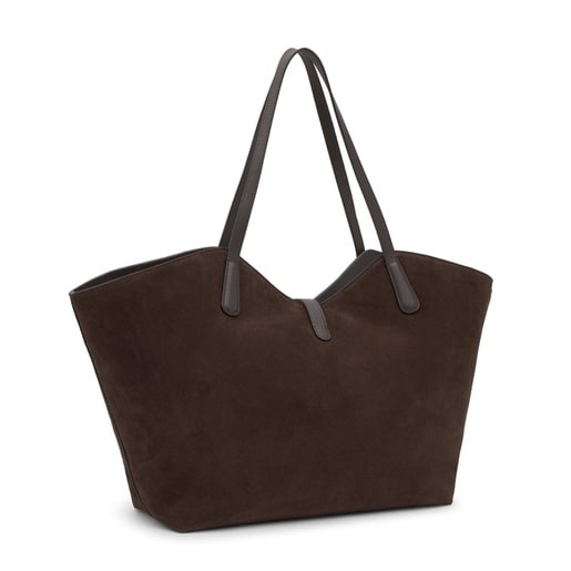 美品✨エトロ レザー　トートバッグ ダークブラウン系 ダークブラウンのラージ・レザートートバッグ TOUS Manifesto | TOUS