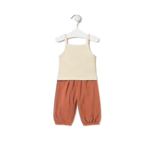 Baby girls outfit in Classic brick red