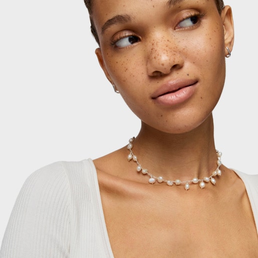 Collar de plata y perlas TOUS Icon Pearls