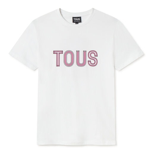Różowy T-shirt z krótkimi rękawami TOUS Bear Faceted M