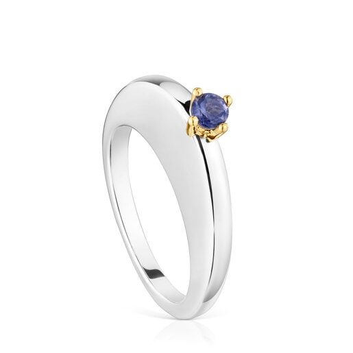 Anillo grande bicolor oval y iolita My Other Half
