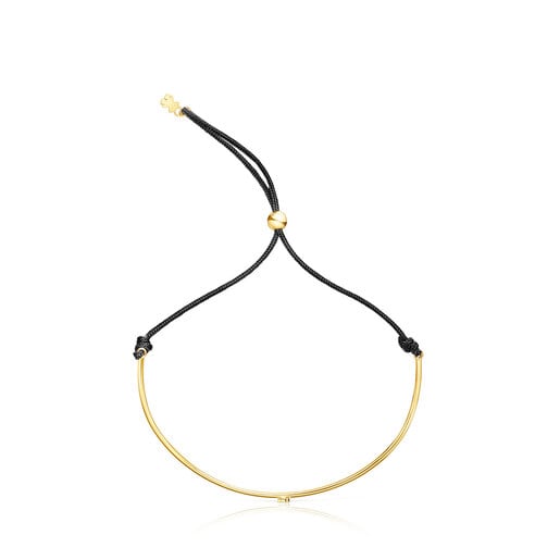 Bracciale in oro e nylon con orsetto TOUS Cool Joy