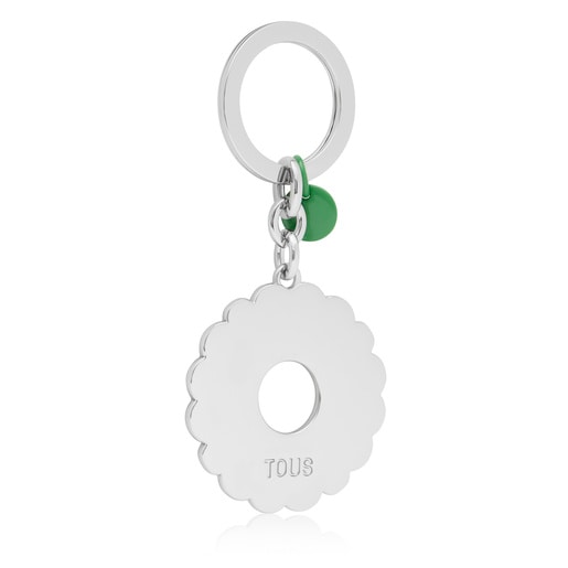 Grüner Schlüsselanhänger TOUS Circle Logo