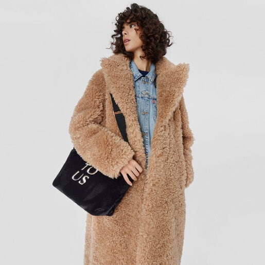 תיק סל TOUS Balloon Wild בינוני בצבע שחור