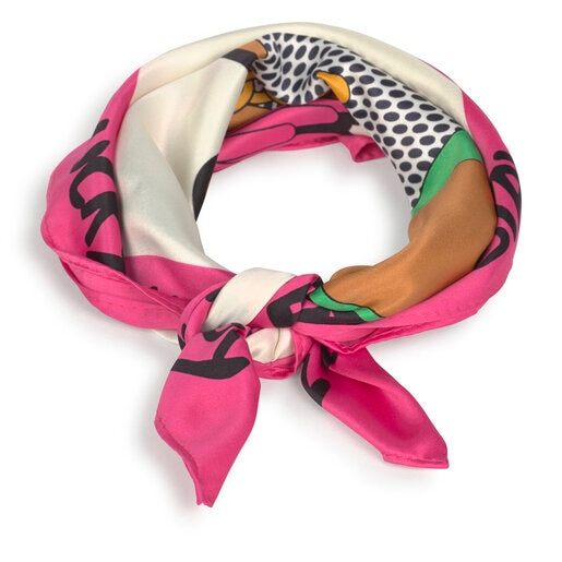 Pack Teddy Amaya Trap llavero + pañuelo multicolor