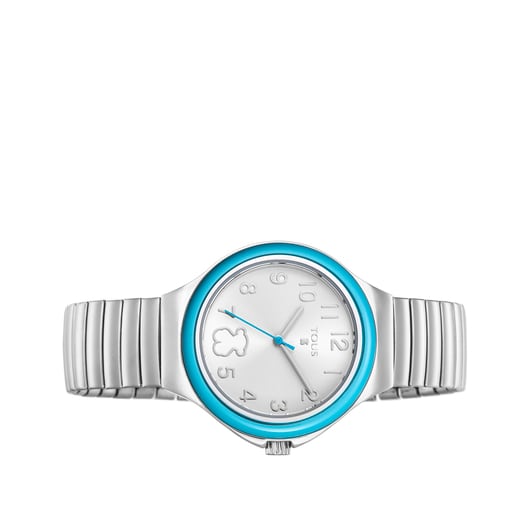 Steel Easy Watch with mint bezel