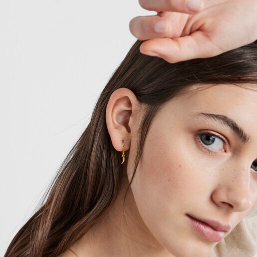 Gold TOUS Good Vibes cornucopia Earrings