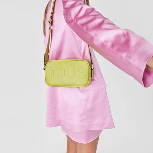 תיק צד כתבים TOUS La Rue בצבע ירוק ליים