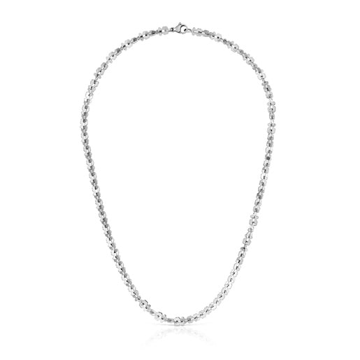 Collar corto de acero con motivos oso Carrusel