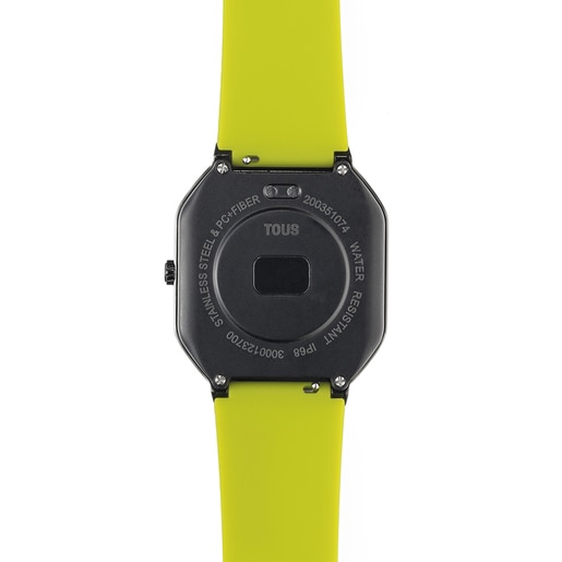 Chytré hodinky s nylonovým řemínkem a zeleným silikonovým řemínkem B-Connect