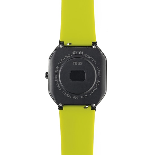 Relógio smartwatch com correia em nylon e correia em silicone verde B-Connect