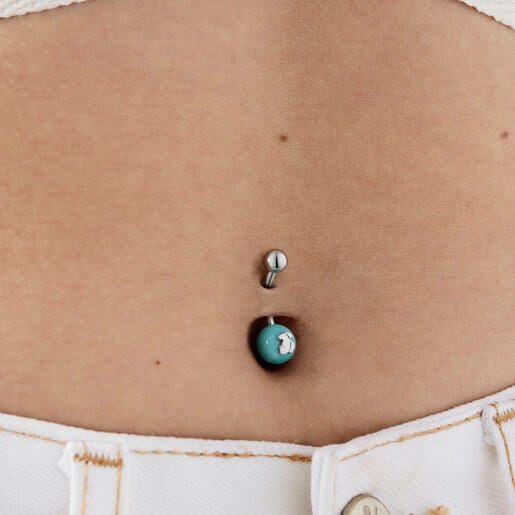 ブルームラーノガラスのおへそピアス TOUS Icon Glass