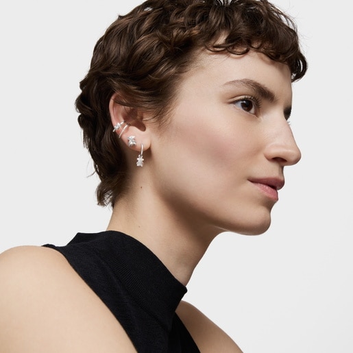 シルバーのフープピアス Icon Metal