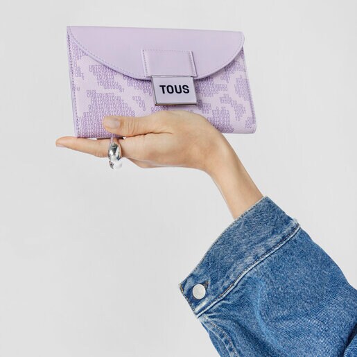 Billetera Flap malva Kaos Pix