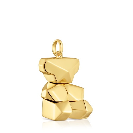 Cube-bear Pendant with 18kt gold plating over silver TOUS Sweet 40s