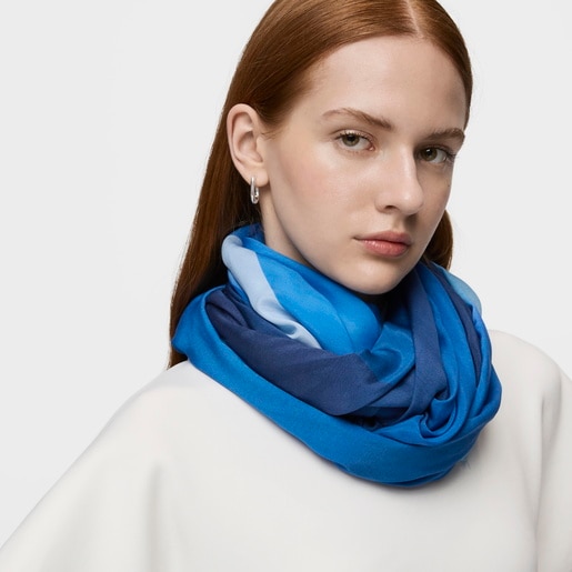 Blue Foulard TOUS Blurry Bear