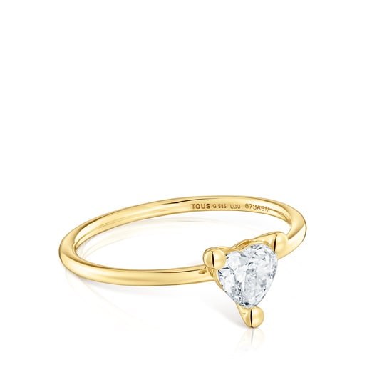Gold Ring with laboratory-grown diamond Garden Of Love LGD