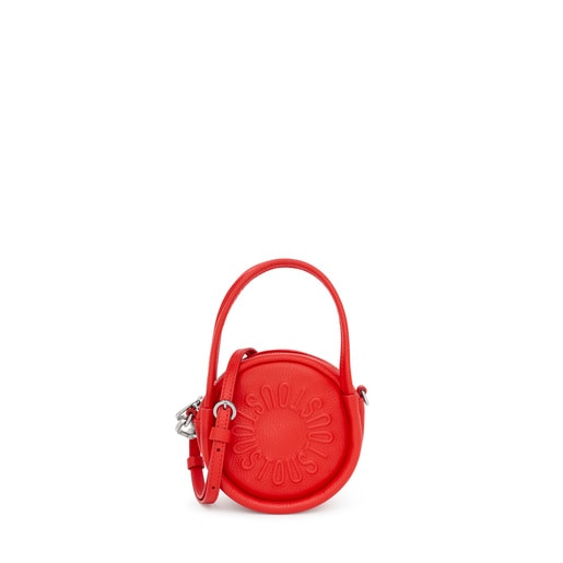 Red leather Crossbody minibag TOUS Miranda