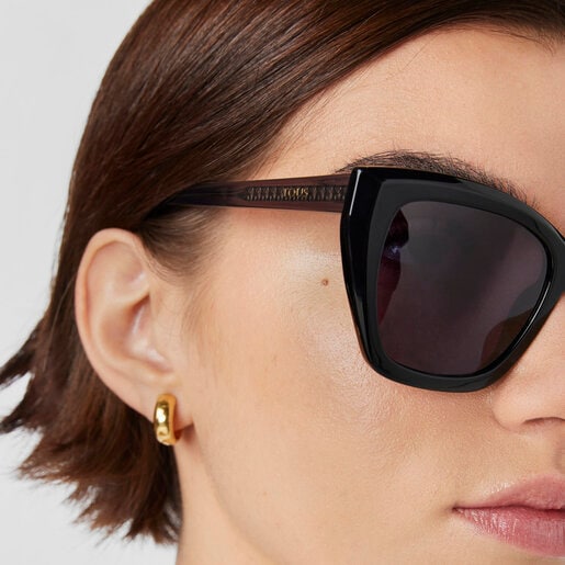 ブラック サングラス Pale Square