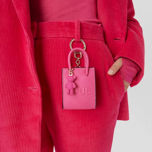 Llavero mini bolso fucsia TOUS La Rue