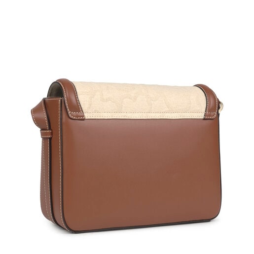 Medium beige and brown TOUS Icon Crossbody bag