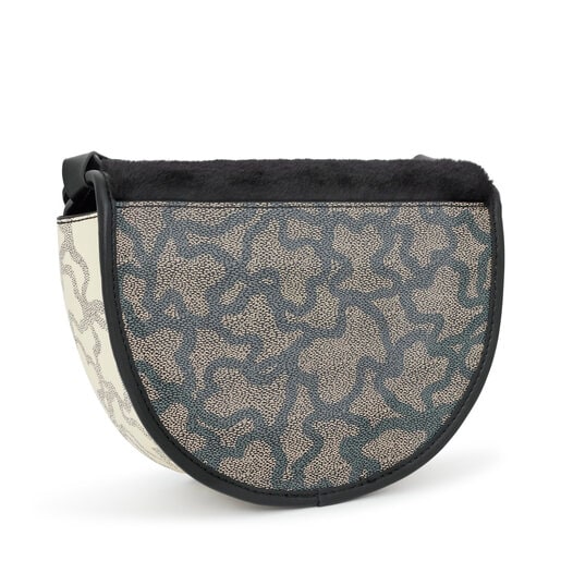 Small black Amaya Kaos Icon Fur Crossbody bag TOUS