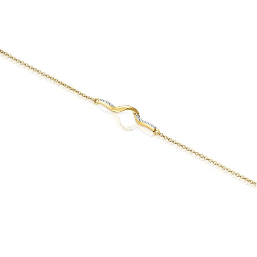 Gold TOUS St Tropez Bracelet with diamonds