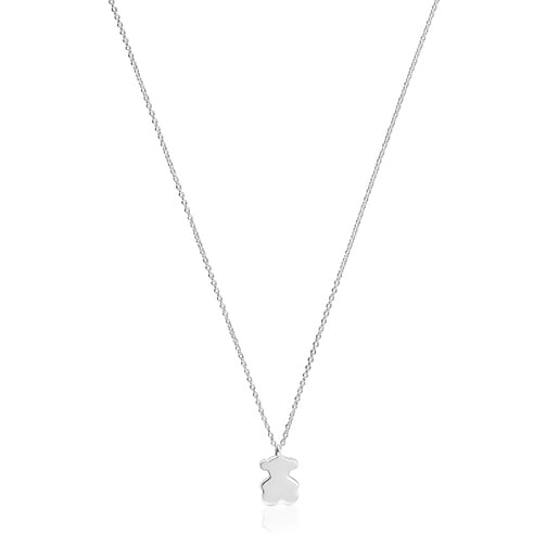 Collier en argent avec motif ourson court Sweet Dolls